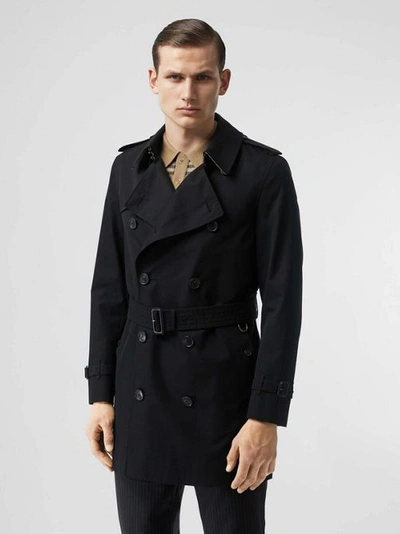 Shop Burberry The Short Wimbledon Trench Coat In Black