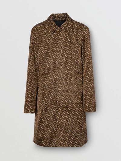 Shop Burberry Monogram Stripe Print Nylon Car Coat In Bridle Brown