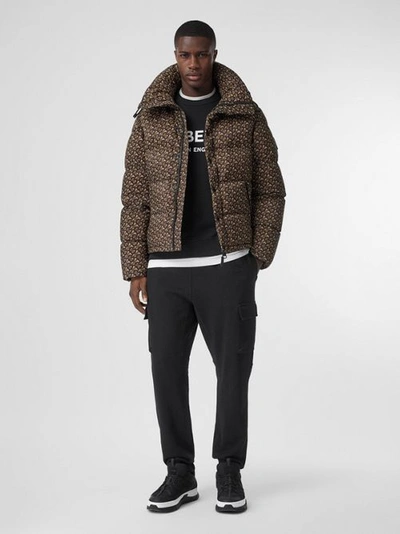 Burberry Brown Monogram Puffer Down Leith Jacket Burberry