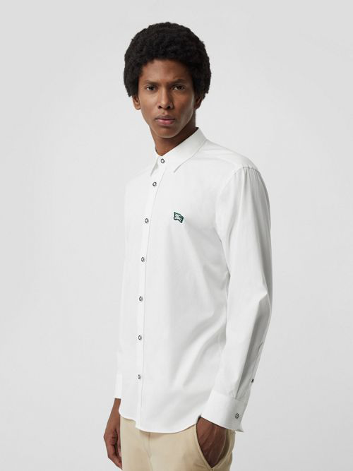 burberry contrast button shirt