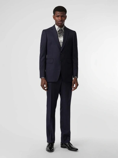 Shop Burberry Classic Fit Wool Twill Suit In Navy