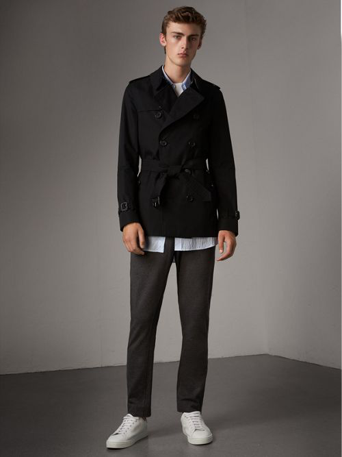 burberry sandringham short trench coat