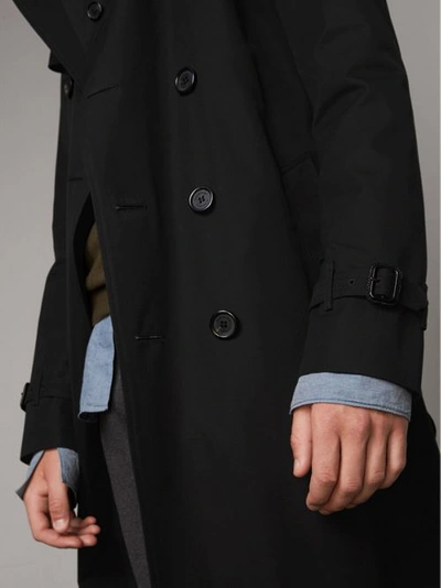 Shop Burberry The Kensington – Long Trench Coat In Black