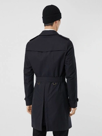 Shop Burberry The Chelsea – Long Trench Coat In Navy