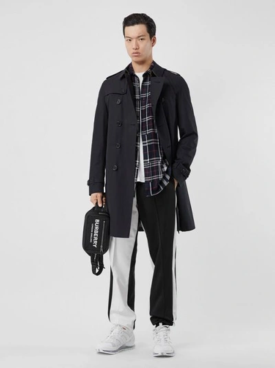 Shop Burberry The Chelsea – Long Trench Coat In Navy