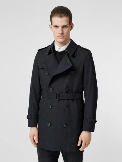 Shop Burberry The Short Wimbledon Trench Coat In Midnight Navy