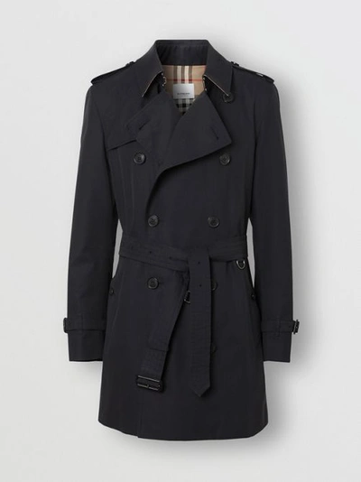 Shop Burberry The Short Wimbledon Trench Coat In Midnight Navy