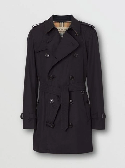Shop Burberry Short Chelsea Fit Trench Coat In Midnight Navy