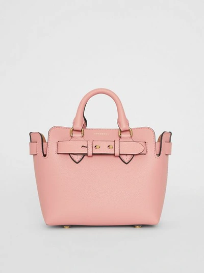 Shop Burberry The Mini Leather Belt Bag In Ash Rose