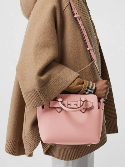 Shop Burberry The Mini Leather Belt Bag In Ash Rose