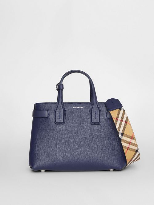 the small banner in vintage check and leather