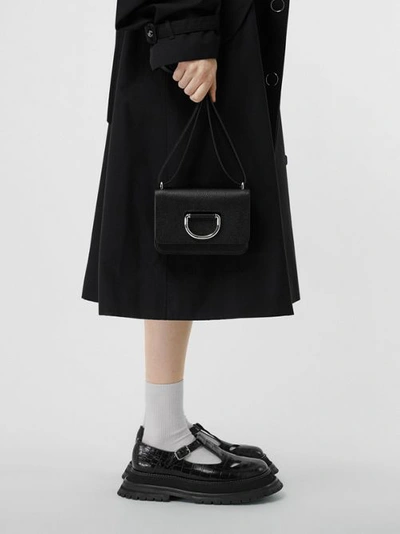 Shop Burberry The Mini Leather D-ring Bag In Black