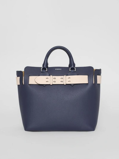 Shop Burberry The Medium Leather Belt Bag In Regency Blue