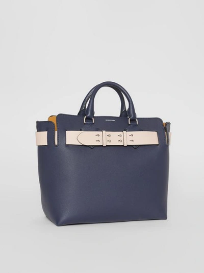 Shop Burberry The Medium Leather Belt Bag In Regency Blue