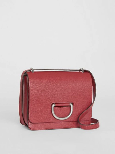 Shop Burberry The Small Leather D-ring Bag In Crimson