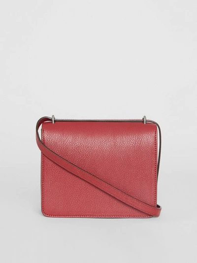 Shop Burberry The Small Leather D-ring Bag In Crimson