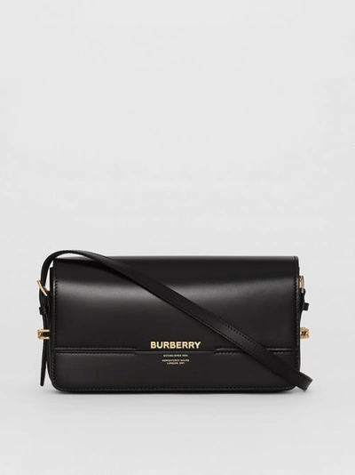 Burberry Mini Leather Grace Bag In Black