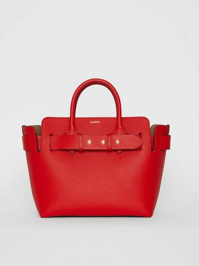 Shop Burberry The Small Leather Triple Stud Belt Bag In Bright Military Red