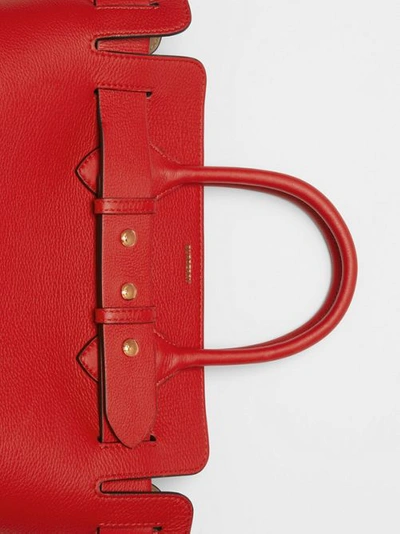 Shop Burberry The Small Leather Triple Stud Belt Bag In Bright Military Red