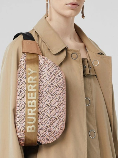 Shop Burberry Medium Monogram Pr In Blush