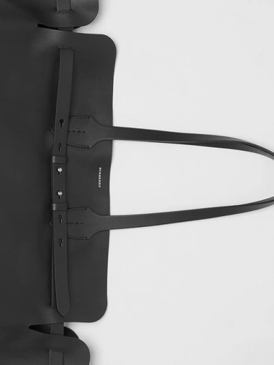 Shop Burberry The Large Soft Leather Belt Bag In Black