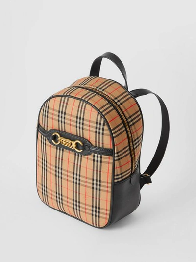 Shop Burberry The 1983 Check Link Backpack In Black