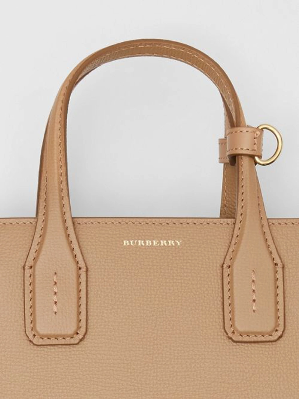 Burberry The Small Banner In Leather And Vintage Check In Camel ModeSens