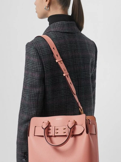 Shop Burberry The Small Leather Belt Bag In Ash Rose