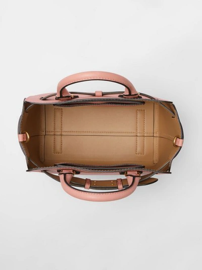 Shop Burberry The Small Leather Belt Bag In Ash Rose