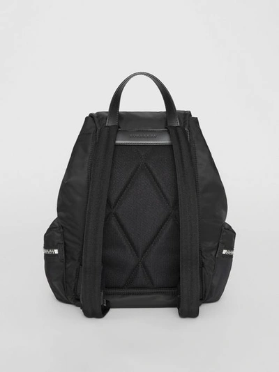 Shop Burberry The Medium Rucksack In Nylon And Leather In Black