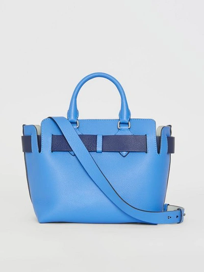Shop Burberry The Small Leather Belt Bag In Hydrangea Blue