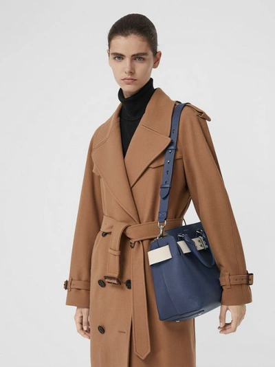 Shop Burberry The Small Leather Belt Bag In Regency Blue