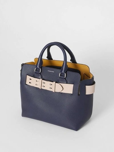 Shop Burberry The Small Leather Belt Bag In Regency Blue