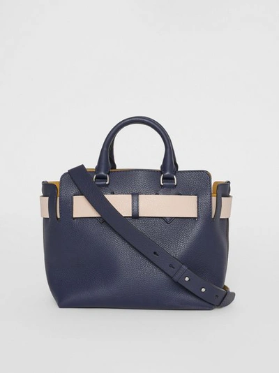 Shop Burberry The Small Leather Belt Bag In Regency Blue