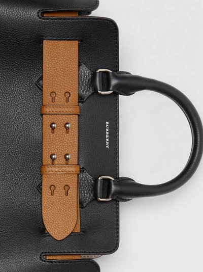 Shop Burberry The Small Leather Belt Bag In Black