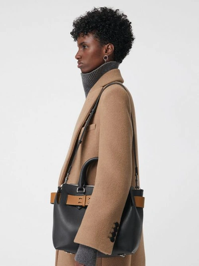 Shop Burberry The Small Leather Belt Bag In Black