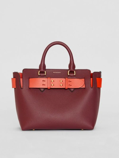 Shop Burberry The Small Leather Belt Bag In Deep Claret