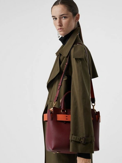 Shop Burberry The Small Leather Belt Bag In Deep Claret