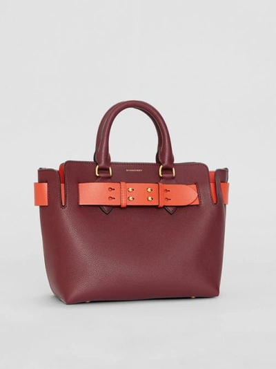 Shop Burberry The Small Leather Belt Bag In Deep Claret