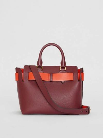 Shop Burberry The Small Leather Belt Bag In Deep Claret