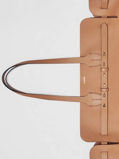 Shop Burberry The Large Soft Leather Belt Bag In Light Camel