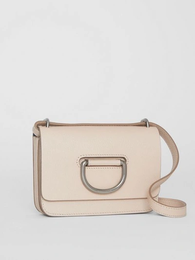 Shop Burberry The Mini Leather D-ring Bag In Stone