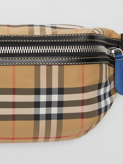 Shop Burberry Medium Vintage Check Bum Bag In Antique Yellow