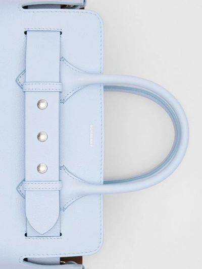 Shop Burberry The Small Leather Triple Stud Belt Bag In Pale Blue