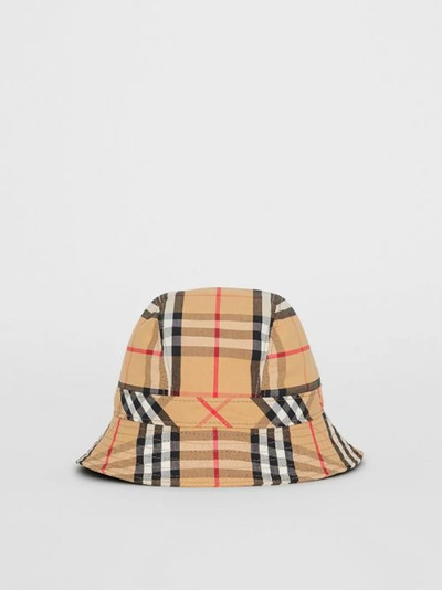 Vintage 格纹棉质渔夫帽