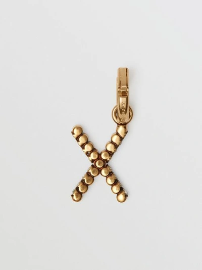 Shop Burberry Crystal ‘x' Alphabet Charm