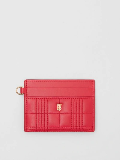 Shop Burberry Monogram Motif Quilted Lambsk In Bright Red