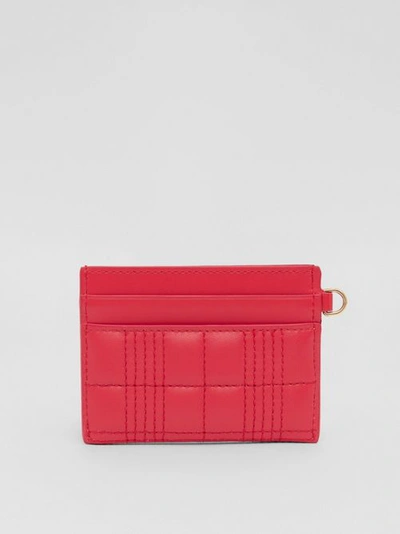 Shop Burberry Monogram Motif Quilted Lambsk In Bright Red