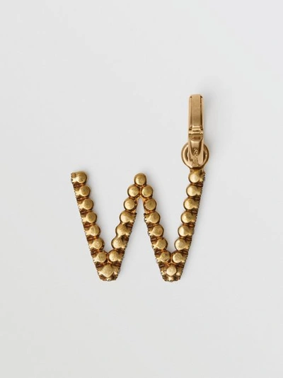 Shop Burberry Crystal ‘w' Alphabet Charm