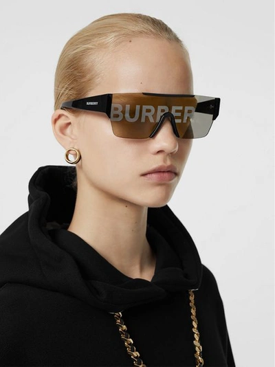 Burberry Logo Lens D-frame Sunglasses In Black | ModeSens